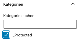 Screenshot Kategorie Protected